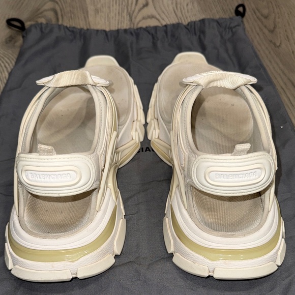 Balenciaga White Cream Sport Sandals - Picture 4 of 7